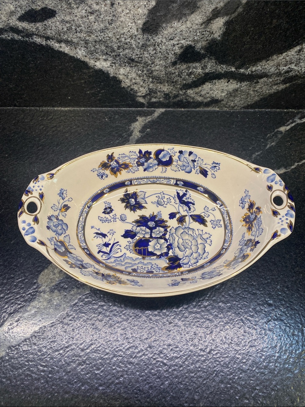 Antique Mason’s Sapphire Bowl